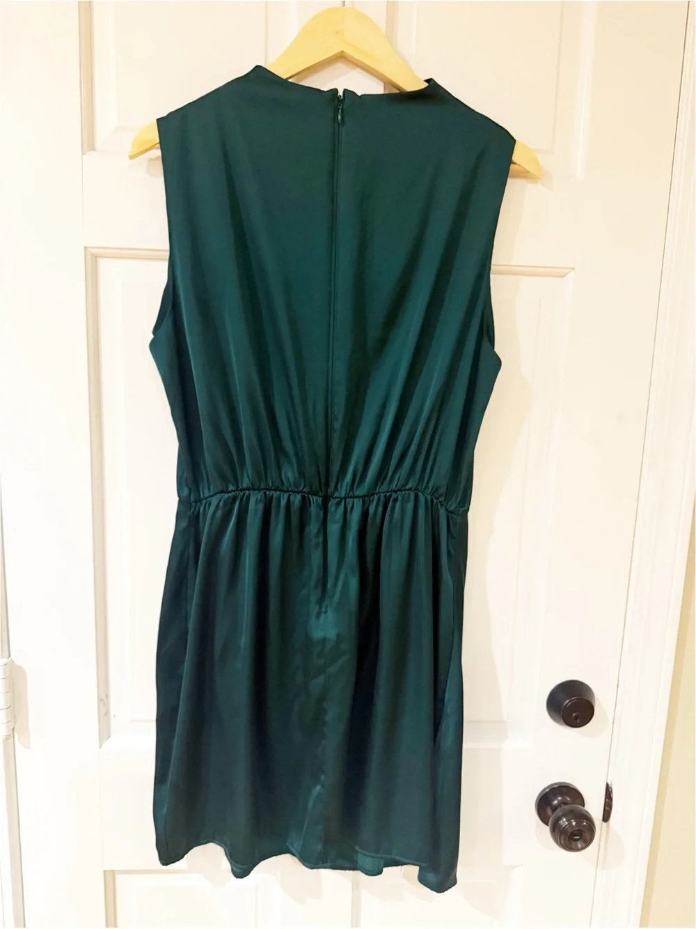 Abercrombie & Fitch Teal Ruched Dress Large